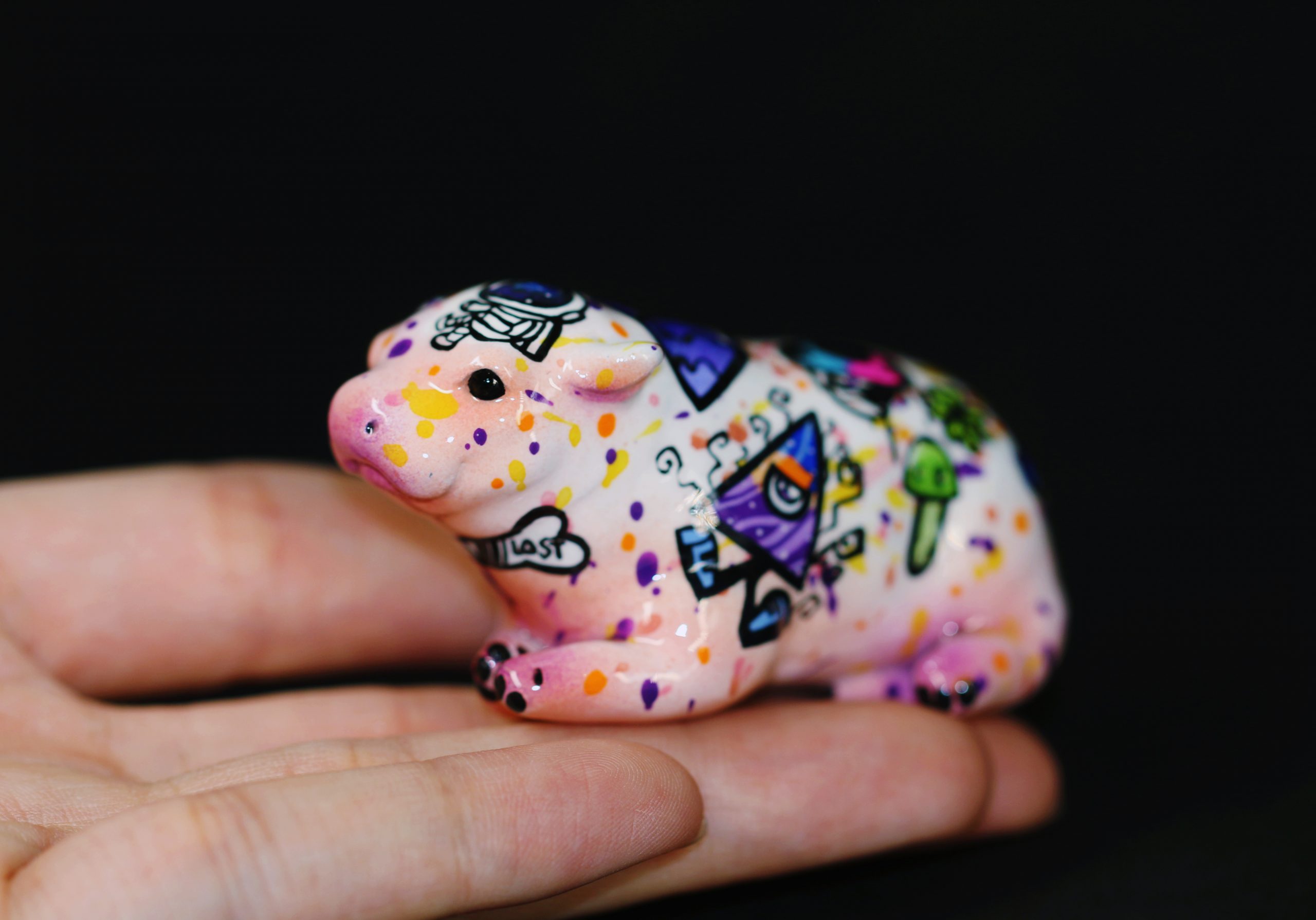 Cheetah Polymer Clay Figurine OOAK