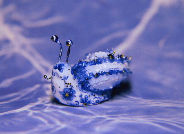 China Snail Polymer Clay Figurine OOAK