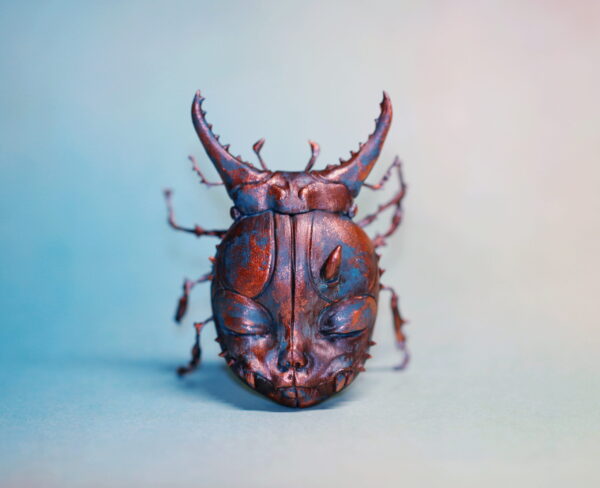 Mystical Ancient Scarab Polymer Clay Figurine OOAK
