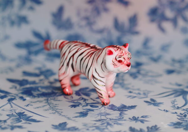 Golden-striped Tiger Polymer Clay Figurine OOAK