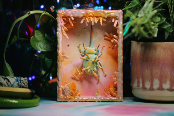 Crystalized Beetle OOAK Art Piece