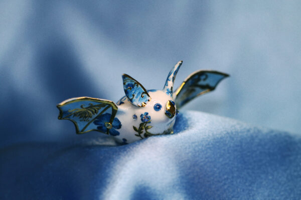 Porcelain Bat OOAK Art Piece